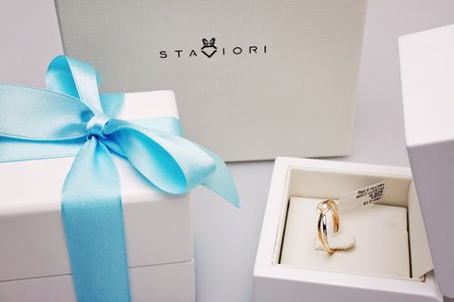 pierścionek zaręczynowy z dwukolorowego złota z brylantem 0,15ct na Arena.pl