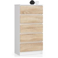 Komoda do sypialni, 5 szuflad, STILO, 60x40x121 cm | TYLETEGOTU