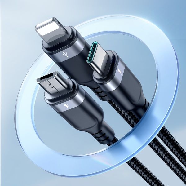 3w1 kabel przewód usb multi-use series do lightning usb-c micro usb zdjęcie 8