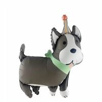 Balon foliowy piesek w czapeczce, 66x59 cm