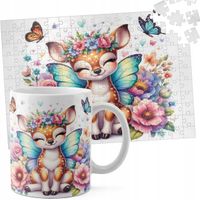 ZESTAW KUBEK + PUZZLE 110EL - ZWIERZĘTA DZIKIE LEŚNE SARNA
