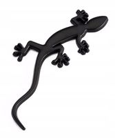 Emblemat jaszczurka metal wlepa padalec ozdoba na samochód Czerny Matowy