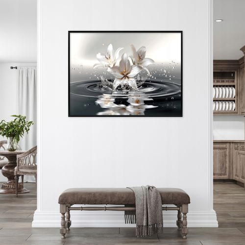 Obraz W Ramie Na Płótnie Do Sypialni Salonu Kwiaty 100x70 na Arena.pl