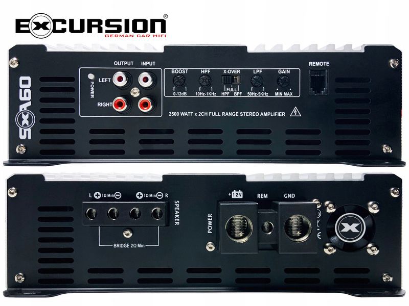 Wzmacniacz samochodowy Excursion 2 kanałowy 5000W zdjęcie 3