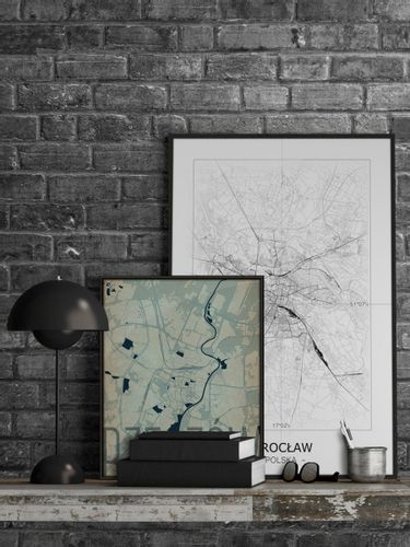 Kraków - Czarno-biała mapa 40x50 cm na Arena.pl