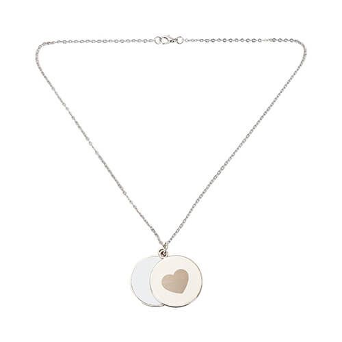 Okrągły medalion do sublimacji - serce zdjęcie 1