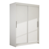 Szafa przesuwna Miami I 120cm - pojemna garderoba - BIAŁY
