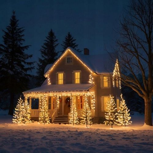 Lampki Świąteczne Światełka Choinkowe LED Ciepłe Zewnętrzne Blask 500 Sztuk na Arena.pl