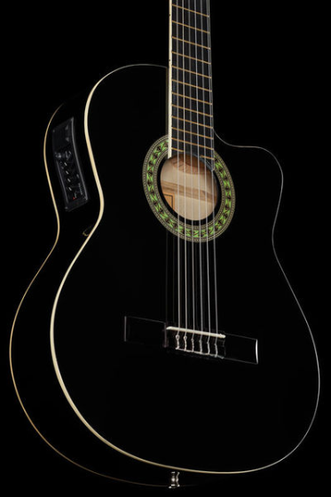 Gitara elektroklasyczna klasyczna 4/4 Czarna Harley Benton CG200CE-BK zdjęcie 10