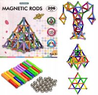 Klocki Magnetyczne Neocube Kulki Konstrukcyjne mega zestaw XXXL 206 el