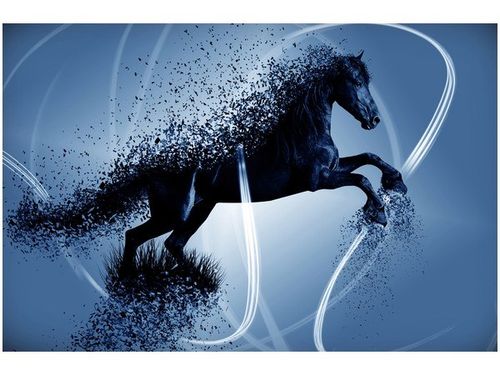 60X40CM NIEBIESKI KOŃ GMENTARYZACJA JAKUB BANAŚ OBRAZ na Arena.pl