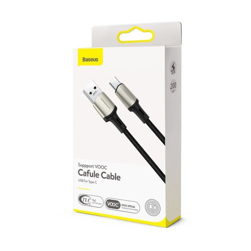 Kabel USB-C Baseus Cafule, VOOC, QC, 5A, 2m (czarny) na Arena.pl