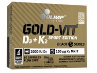 OLIMP GOLD-VIT D3+K2 2000 IU SPORT EDITION ŹRÓDŁO WITAMIN ODPORNOŚĆ 60 KAPS