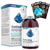 AURA COLLADROP FLEX KOLAGEN MORSKI KOŚCI ZĘBY STAWY SKÓRA 5000 mg 500 ml