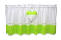 Zazdrostka bawełniana zielona drobne groszki wiosenna 300x40 Serce