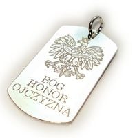 Nieśmiertelnik blacha 5 cm, 11g GRAWER SREBRO