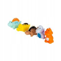 AKUKU ZABAWKI KĄPIELOWE FIGURKI GUMOWE DINUSIE GANG DINOZAURÓW 5 SZT.