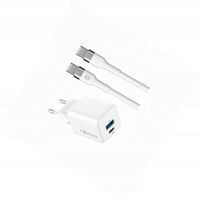 Szybka ładowarka GaN 30W 2 wejścia długim z kablem 2m do LG K50S