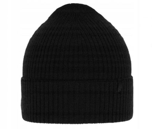 Czapka zimowa męska czarna 100% WEŁNA MERINO Thorin HIT na Arena.pl