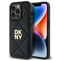Etui DKNY Quilted Stack Logo na iPhone 14 Pro - czarne