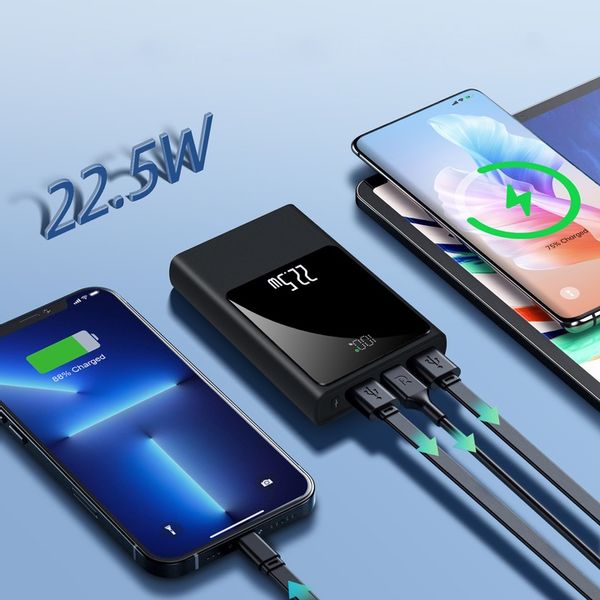 POWERBANK 10000MAH MOCNA SZYBKA ŁADOWARKA 22,5W 2XUSB A/USB-C WYŚWIETLACZ L zdjęcie 4