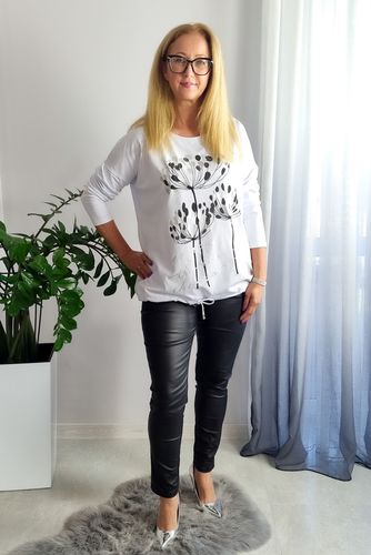 Biała Bluzka w Dmuchawce z Wiązaniem na Dole UNI na Arena.pl