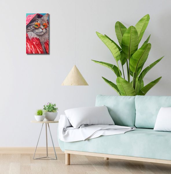 Obraz 20x40cm Kot w Stylu zdjęcie 2