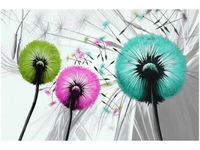 100 70CM OBRAZ PŁÓTNO KOLOROWE DMUCHAWCE PŁÓTNO RAMA