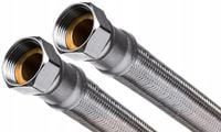 WĘŻYK WĄŻ PRZYŁĄCZENIOWY STALOWY GW 1"x 1" GW 60cm OPLOT INOX MOCNY PRZELOT