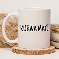 CHAMSKI KUBEK BEZ CENZURY | ŚMIESZNY PREZENT | DO PRACY BIURA DOMU | 330 ml