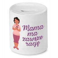Skarbonka Dla Mamy Matki Ma Zawsze Rację Prezent Z Nadrukiem Ze Zdjęciem