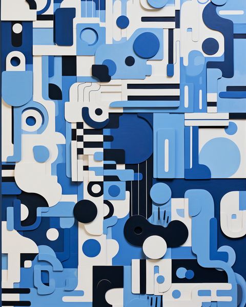 Plakat 40x50cm Niebieski Labirynt zdjęcie 1