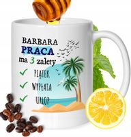 Kubek Dla Barbary Koleżanki Przyjaciółki Prezent Z Nadrukiem Biały 330Ml