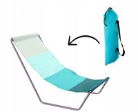 LEŻAK PLAŻOWY OGRODOWY LEKKI SKŁADANY KRZESŁO TURYSTYCZNE PRZENOŚNE + TORBA