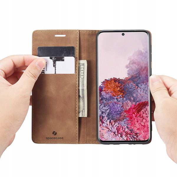 Spacecase Wallet Galaxy S20+ Light Brown zdjęcie 13