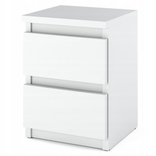 szafka nocna biała loft 30 cm, stolik nocny, nakastlik 2 szuflady na Arena.pl