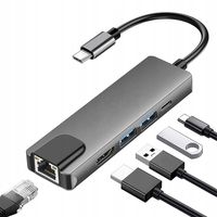 KARTA SIECIOWA PRZEJŚCIÓWKA HUB USB USB-C ADAPTER HDMI RJ45 LAN ETHERNET