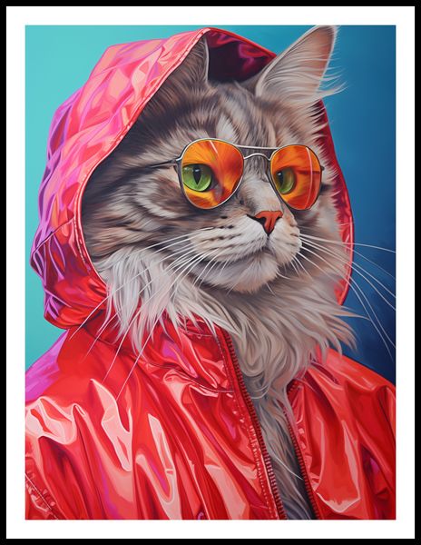 Plakat 60x80cm Kot w Stylu zdjęcie 3