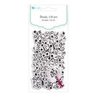 KORALIKI 130 SZT LITERKI BIAŁE GRKO-019 DP CRAFT