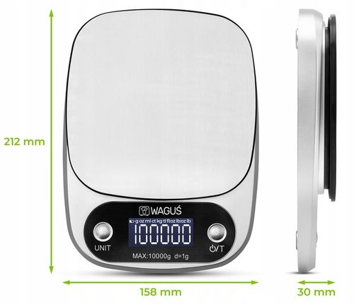 Precyzyjna waga kuchenna Precyzyjna Waguś 10kg 1g z wyświetlaczem LCD na Arena.pl