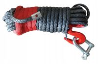 Lina syntetyczna Dyneema z hakiem do wyciągarki 6mm 15m Off-road Quad