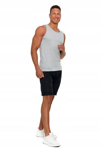 PODKOSZULKA KOSZULKA MĘSKA GŁADKA SZARA 100 % BAWEŁNA KLASYCZNA MORAJ - S na Arena.pl