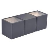 Prostokątna lampa elewacyjna Marcel LED 8W 3000K grafitowa