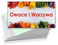 Wizytówki reklamowe firmowe 200 szt różne wzory OWOCE I WARZYWA
