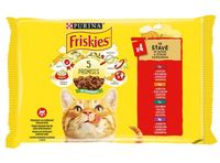 Pyszna karma z witaminami dla kotów - Friskies Mix Mięsny w sosie 4x85g