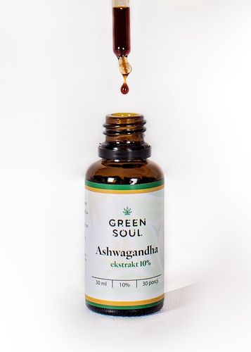 Ashwagandha Krople 10% Witanolidów Stres Spokój Pamięć Adaptogen Forte 30ml na Arena.pl