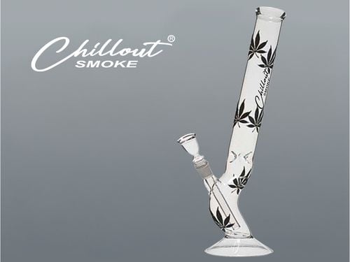 Bongo Lodowe Wygięte Chillout Smoke Wysokość 40 cm z Listkami Marihuany na Arena.pl