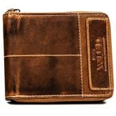 skórzany portfel męski na zamek z rfid - always wild