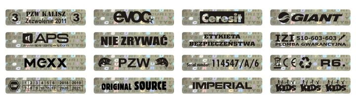 NH-210 - 55x11mm HOLOGRAM PLOMBA SECURITY VOID zdjęcie 7