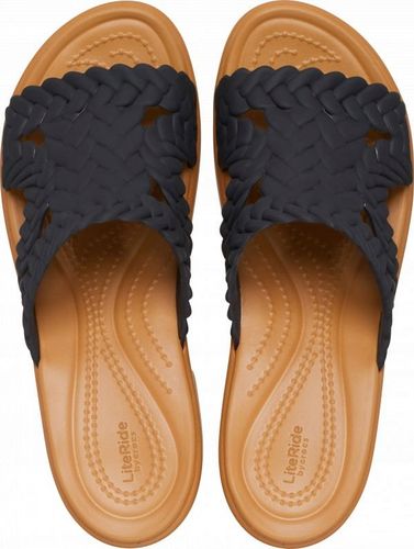 Damskie Klapki Koturn Crocs Brooklyn Woven Heel 209979 Slide 38-39 na Arena.pl